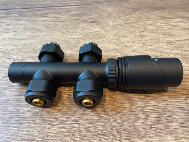 Raco Design Onderblok Recht Thermostaat Mat Zwart