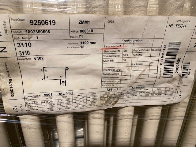 Zehnder Charleston Horizontaal 3 koloms B716 x H1100