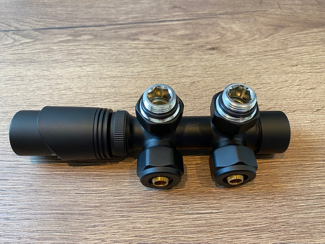 Raco Design Onderblok Haaks Thermostaat Mat Zwart