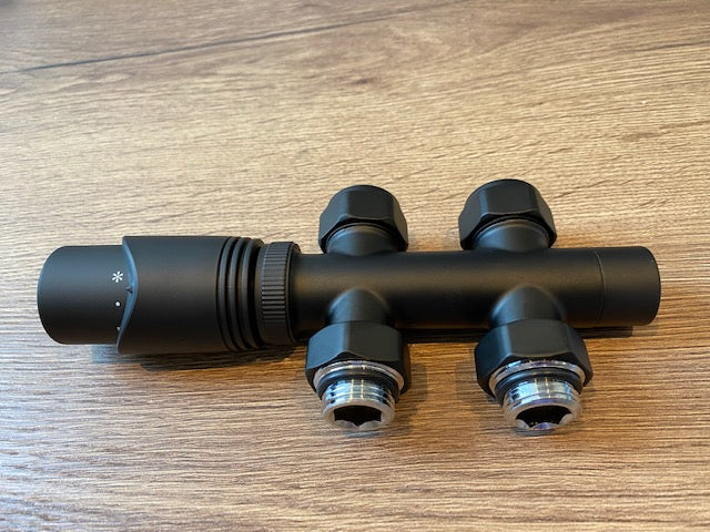 Raco Design Onderblok Recht Thermostaat Mat Zwart