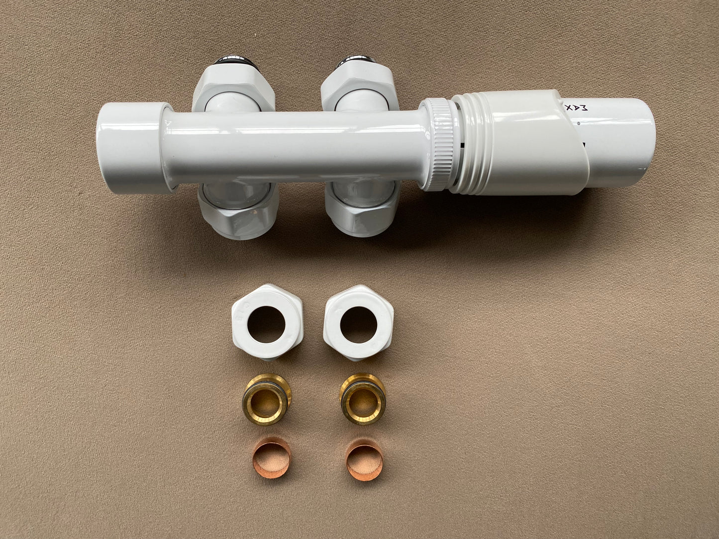 Raco Thermostatisch Design Onderblok Haaks Wit