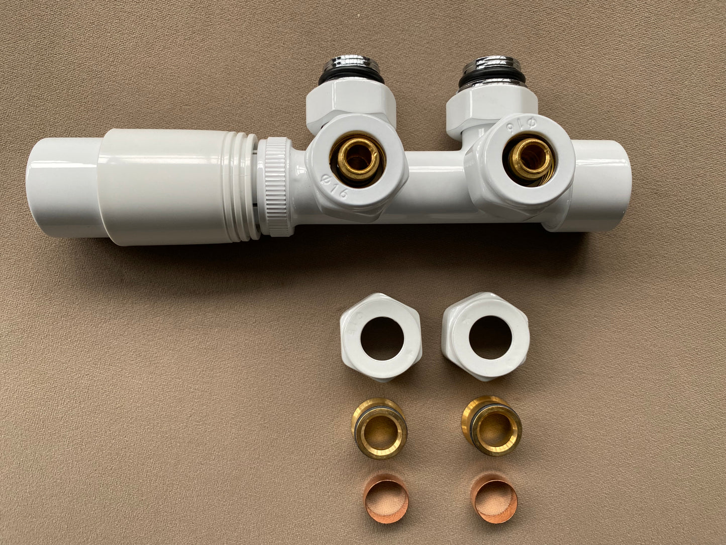 Raco Thermostatisch Design Onderblok Haaks Wit